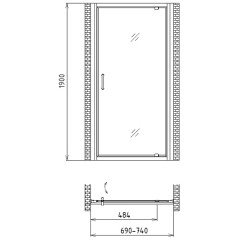 Душевая дверь Gemy Sunny Bay S28130