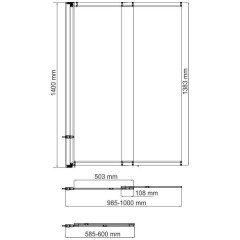 Шторка на ванну WasserKRAFT Main 41S02-100