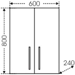 Шкаф подвесной СаНта Вегас 60x80 426002