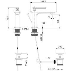 Смеситель для раковины Lemark Mista LM6406WG
