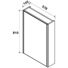 Зеркало-шкаф Roca Up 60 L ZRU9303015