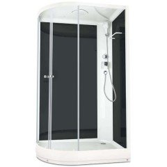 Душевая кабина Domani-Spa Delight 128 R прозрачная/чёрная DS01D128RLBCl00