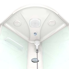 Душевая кабина Domani-Spa Delight 88 прозрачная/белая с электрикой и гидромассажем DS01D88LWCl10