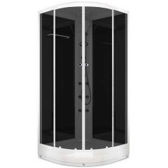 Душевая кабина Domani-Spa Delight 110 тонированная/чёрная с электрикой и гидромассажем DS01D110LBT10