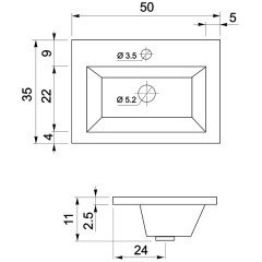 Раковина мебельная Aquanet Нота 50 new 204095
