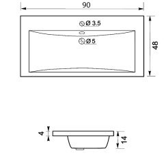 Комплект мебели Aquanet Августа 90 белый 225243