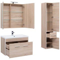 Комплект мебели Aquanet Августа 90 дуб сонома 225244