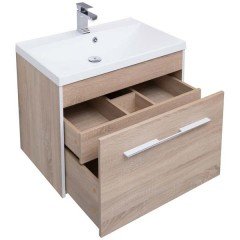 Тумба с раковиной Aquanet Августа 75 дуб сонома 00210029 + 00204118