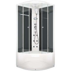 Душевая кабина Domani-Spa Delight 110 high прозрачная/чёрная с электрикой и гидромассажем DS01D110HBCl10