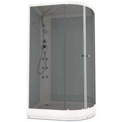 Душевая кабина Domani-Spa Delight 128 L тонированная/белая с электрикой и гидромассажем DS01D128LLWT10