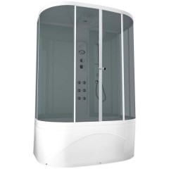 Душевая кабина Domani-Spa Neat high тонированная/белая с электрикой и гидромассажем DS01N158HWT10
