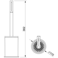 Ёршик для унитаза Novella Basic BS-09121