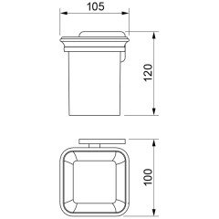 Стакан настенный Novella Saggio SG-01111