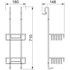 Полка металлическая двойная Novella Cesta CS-17111