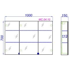 Комплект мебели Aqwella Аллегро 105 напольный (3 ящика)