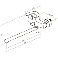 Смеситель универсальный Am.Pm Sense F7590032