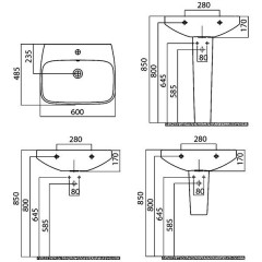 Раковина Am.Pm Inspire C504321WH