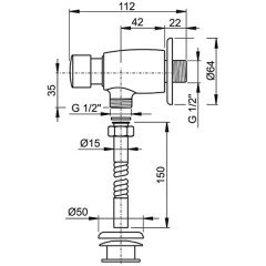 Писсуар Jika Korint 4410.0 с перегородкой