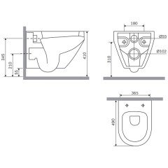 Унитаз подвесной Am.Pm Spirit V2.0 C701738WH (без сиденья)