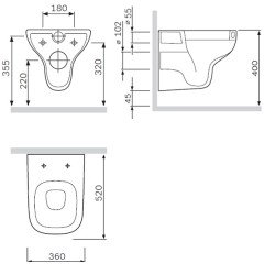 Унитаз подвесной Am.Pm Like FlashClean C801700SC безободковый