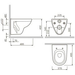 Унитаз подвесной Am.Pm Sense L C741738SC