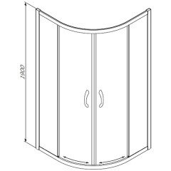 Душевое ограждение Am.Pm Sense W75G-225-080WF