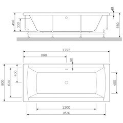 Каркас для ванны Am.Pm Admire W1AA-180-080W-R
