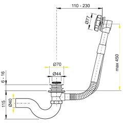 Слив-перелив Am.Pm Admire W1AA-190-095W-U