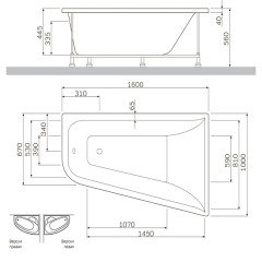 Ванна акриловая Am.Pm Inspire W5AA-160L100W-A64