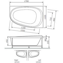 Ванна акриловая Am.Pm Like W80A-170L110W-A