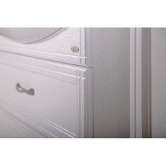 Тумба с раковиной ASB-Woodline Берта 85 белый массив ясеня