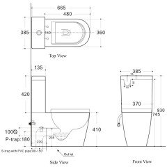 Унитаз Aquanet Atago BL-104N-TPT безободковый