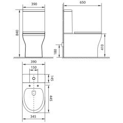 Унитаз Aquanet Roll CL-12249B безободковый