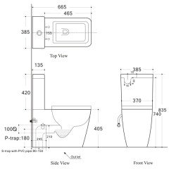 Унитаз Aquanet Tavr BL-103N-TPT безободковый