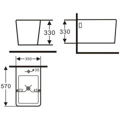 Биде подвесное Aquanet Tavr BL-103-WHB
