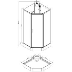 Душевая кабина Aquanet Passion P 90x90 213318