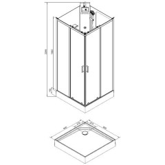 Душевая кабина Aquanet Passion S 90x90 213317