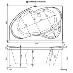 Ванна акриловая Aquanet Allento 170x100 L