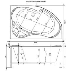 Ванна акриловая Aquanet Allento 170x100 R