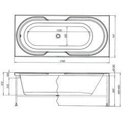 Ванна акриловая Aquanet Valencia 170x75
