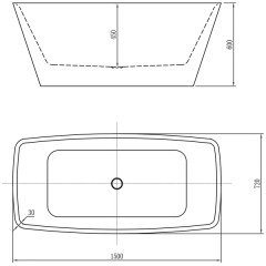 Ванна акриловая Aquanet Joy 150x72