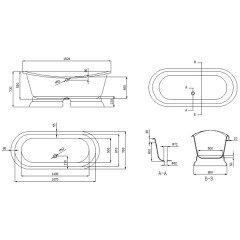 Ванна чугунная Aquanet Sharking SW-1010B 183x78 глянцевая панель
