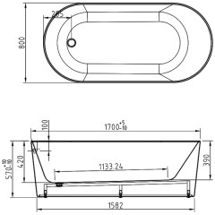 Ванна акриловая Sturm Elia ST-ELIA16980FO-BNCR
