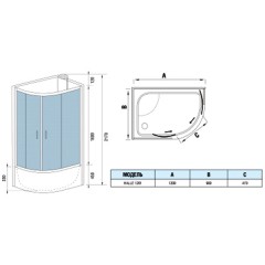 Душевая кабина WeltWasser Halle 1201 R