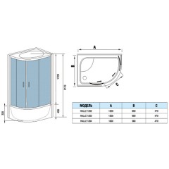 Душевая кабина WeltWasser Halle 1204 R