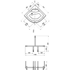 Душевая кабина Triton Вирго 3 Эко белый 90x90