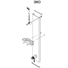 Душевая кабина Triton Вирго 3 Эко графит 90x90