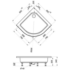 Душевая кабина Triton Рио 3 Эко белый 90x90