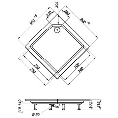 Душевая кабина Triton Орион 3 Стандарт графит 90x90