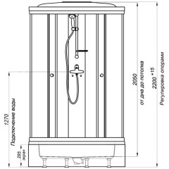 Душевая кабина Triton Риф В3 ДН4 90x90